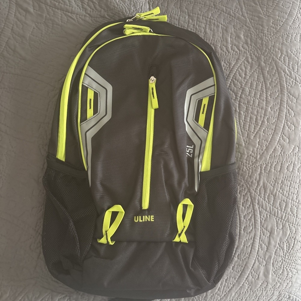 ULINE 25L Daypack/Backpack – Black/Lime Green (High-Visibility Adjustable Strap)